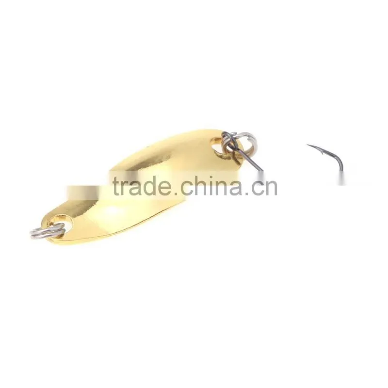 2.8cm/2.5g Fishing Spoon Lure Sequin Paillette Metal Hard Bait Hook Tackle Gold
