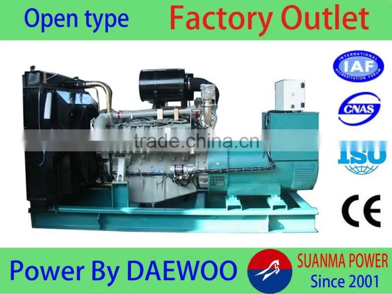 China manufacturer 220kw with Daewoo engine 275kva diesel power generators for home