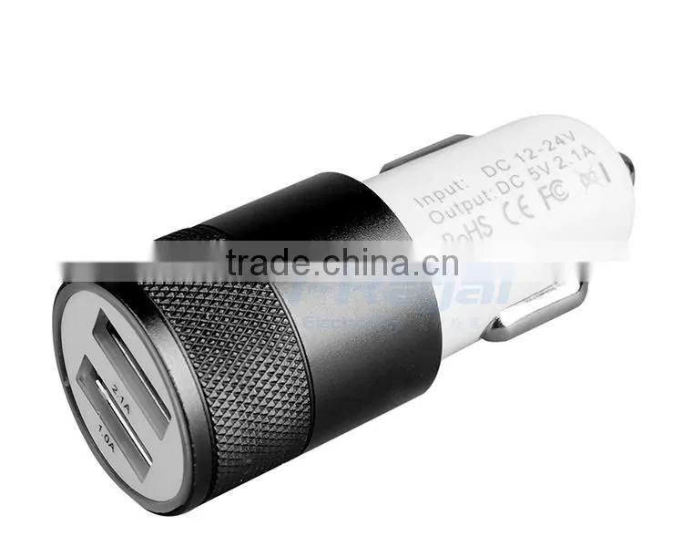 dual port car usb charger with CE ROHS certification