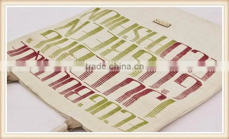 Fashion European style jute tote bag