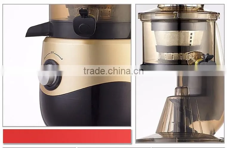 Plastic slow speed fruit juice extractor for home