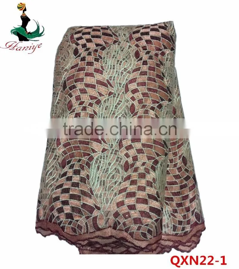 QXN22 Trade Assurance tulle lace fabric for lady