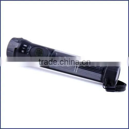 rechargeable led solar hybrid flashlight torch