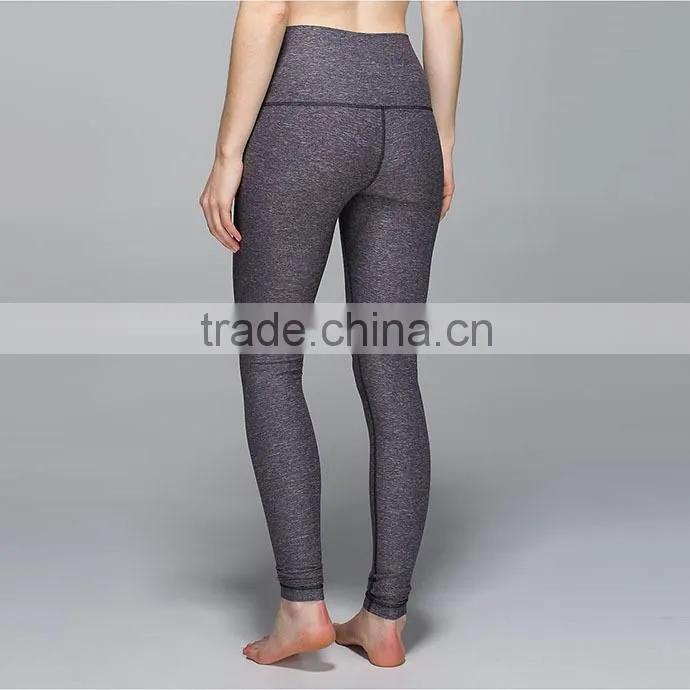 Oem service clothing supplier yarn dyed womens high waist supplex yoga pants