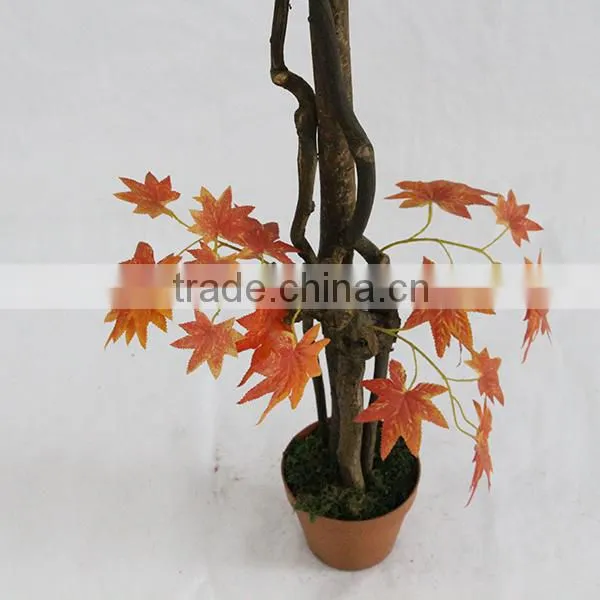 indoor cheap artificial decoration maple trees wood trunk