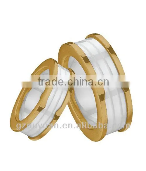Ceramic and Stainless Steel Combined Ring, Wide Ceramic Ring, Big Size Ceramic Ring