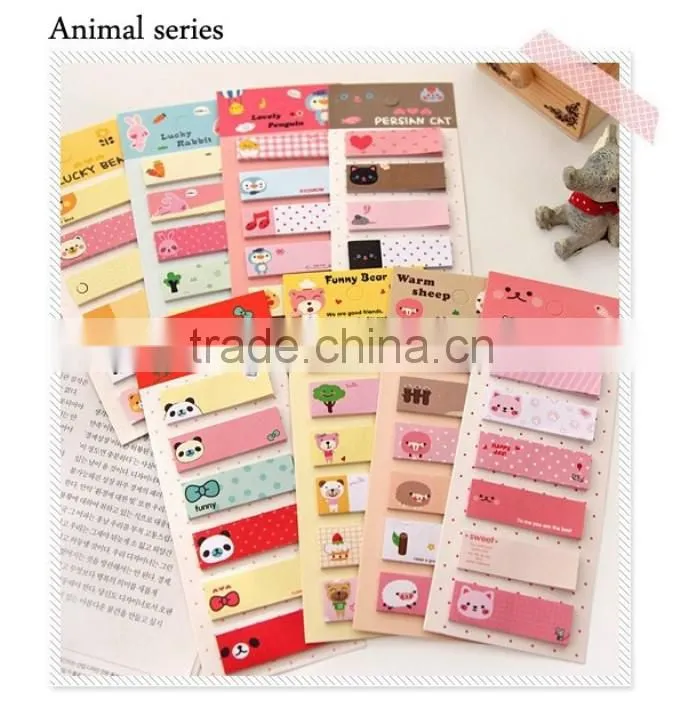 120Page Cute Cartoon Sticker Office Bookmark Marker Memo Index Tab Sticky Notes