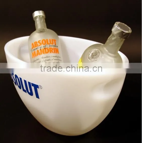 large capacity havana club round plastic ice bucket with lids