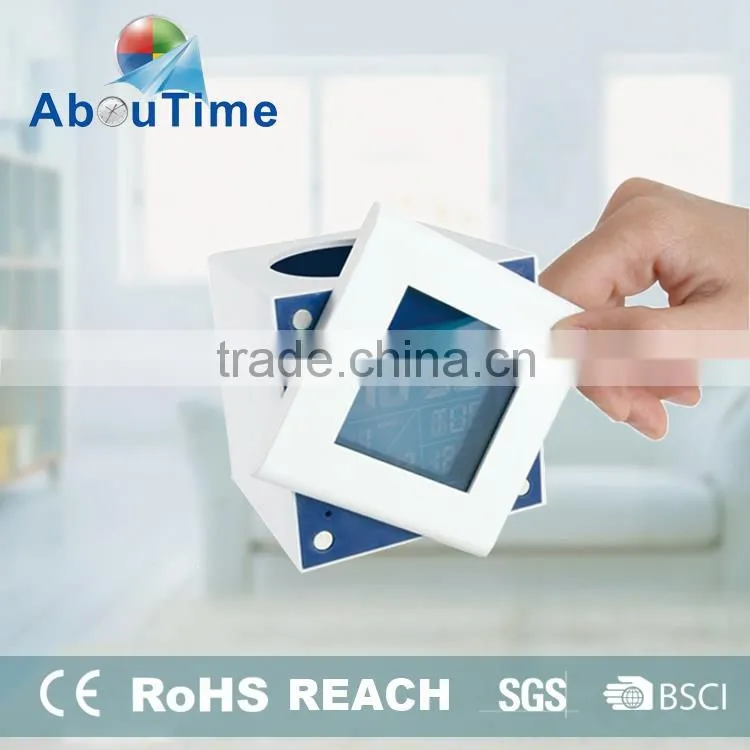 Christmas gift pen holder digital clock