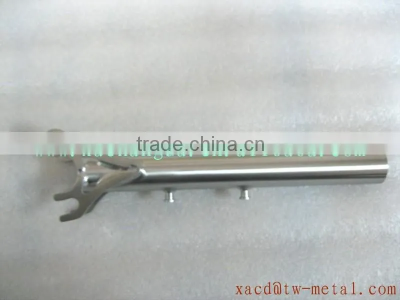 Titanium bike seat post folding bike use seat post with handing brush finished new design bicycle seat post