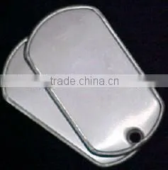 dog tag with emboss rim ,metal tag with rim