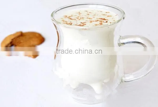creative double wall glass milk cup drinking water glass