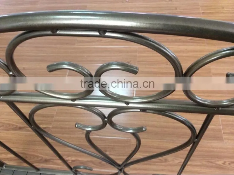 Fashion Twin Size Metal Bed, Bronze Golden