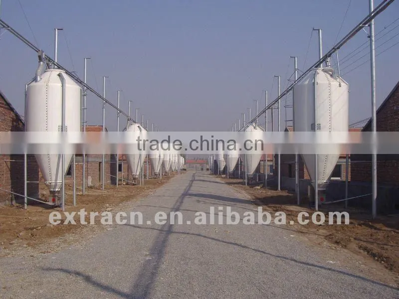Flat and hopper bottom poultry feed silo