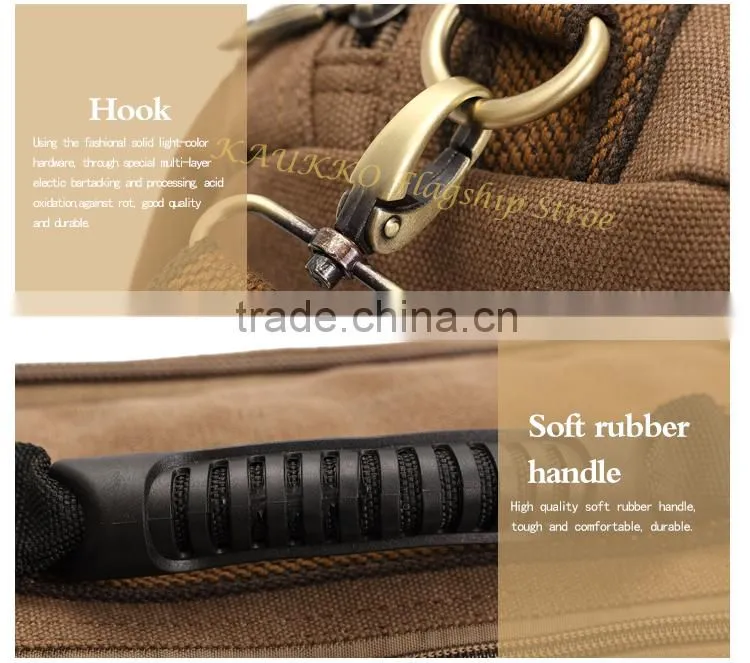 Outdoor Hiking backpack canvas vintage daypack for Travel