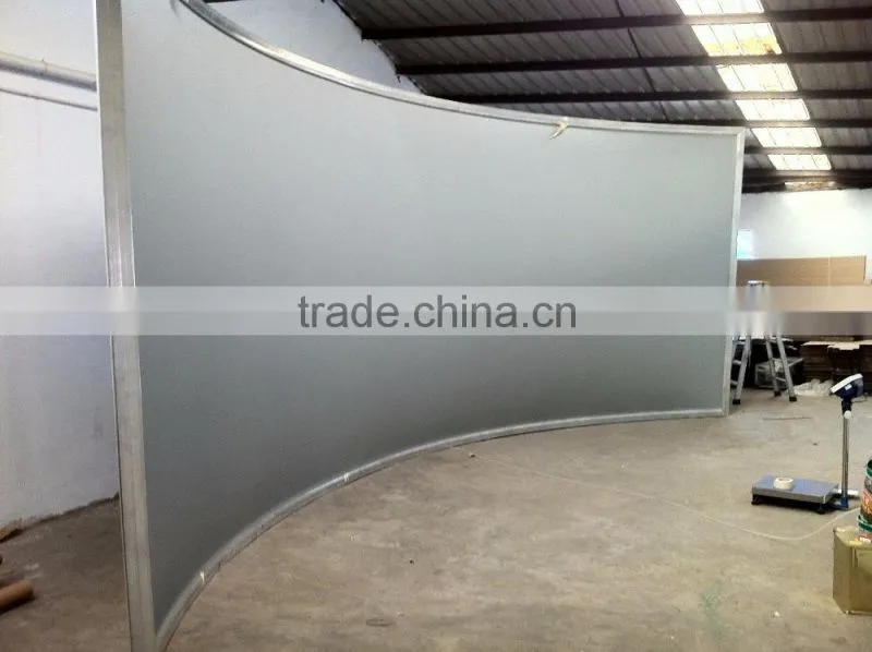 2016 curved screen fixed frame projector screen