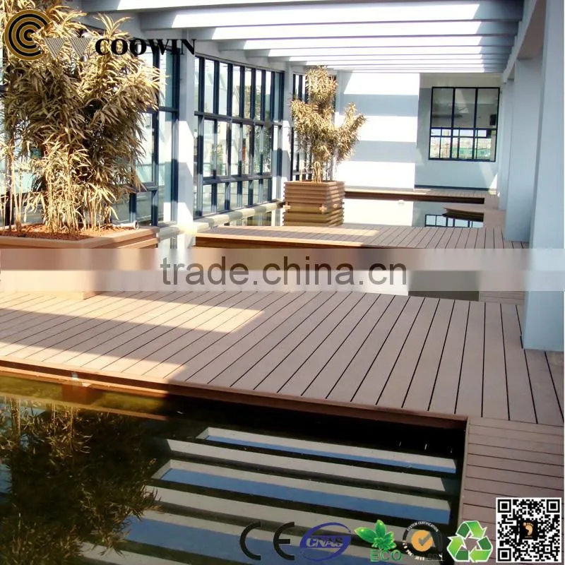 Solid timber HDPE deck wood composite