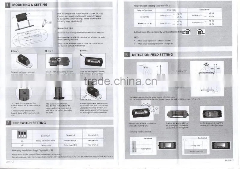 Advanced best selling inbuilt passive infrared sensor used in revolving door