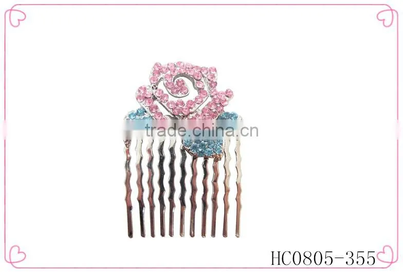 Fashion hair comb,jeweled hair combs,fancy wedding hair combs