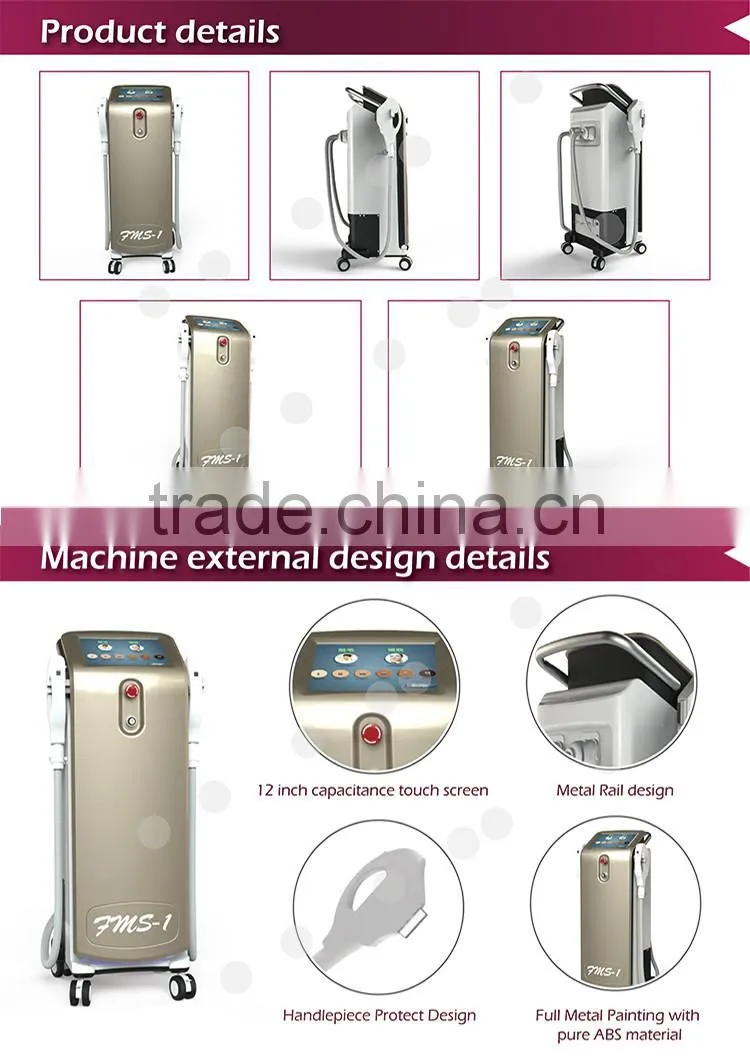 ce medical vertical 3 in 1 opt e-light Medical use germany skin solution hair removal laser shr korea ipl machine