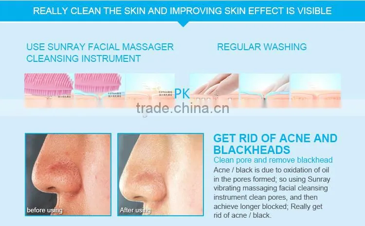 Face machine electric stimulation silicone face exfoliate brush