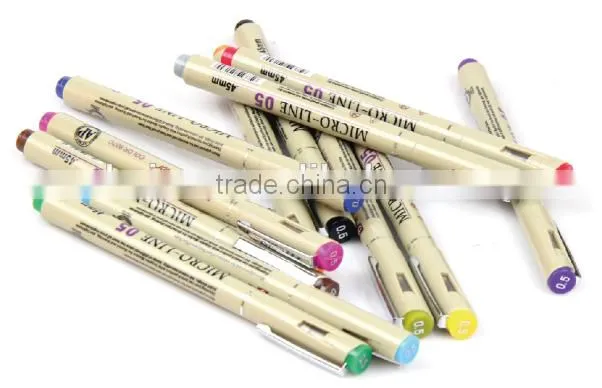 Factory wholesale Micro pen water base ink colorful