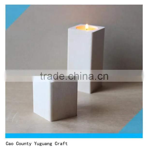Wooden candle holders set of 2 tealight holder for craft natural wood
