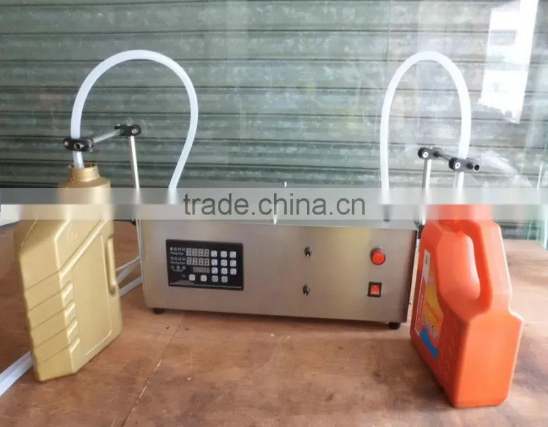 Semi automatic electric 1L Double nozzle engine oil filling machine