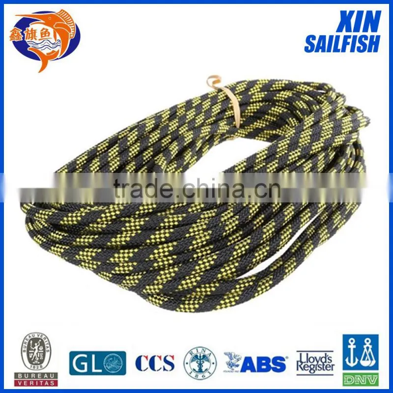 Whosale gold braid sailing ropeyacht sailing rope 10mm