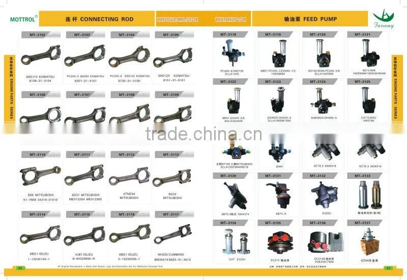 4JB1 connecting rod for excavator 8-94329692-H
