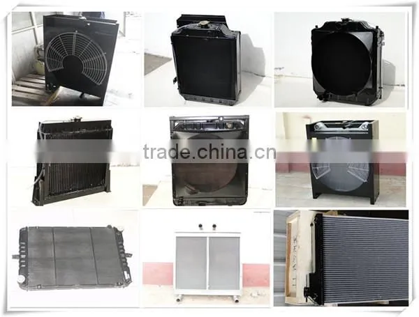 Copper fin radiator core for truck and tractor