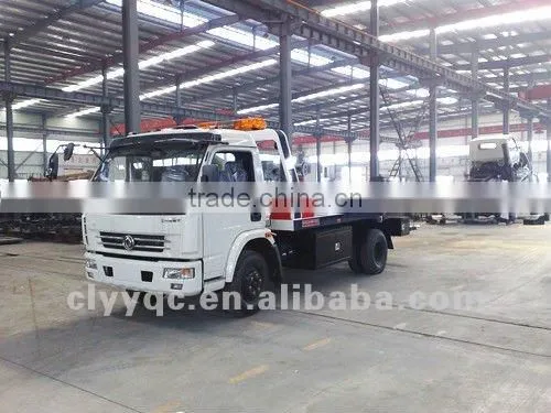 DFAC flat bed wrecker truck