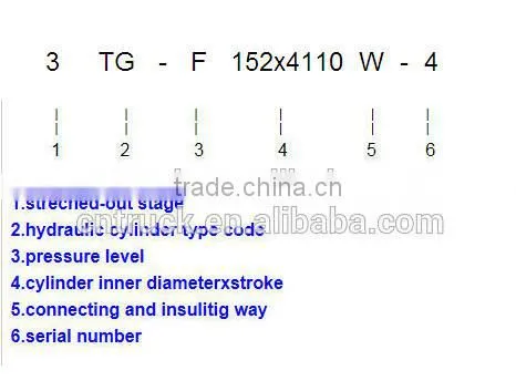 oil hydraulic control dump truck lifting cylinder