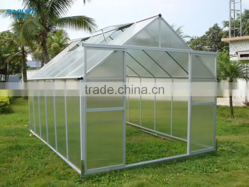 Low cost agriculture polycarbonate tunnel greenhouse