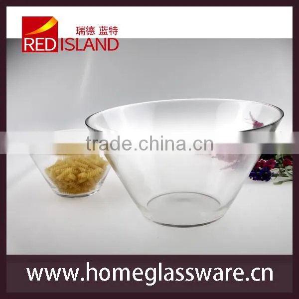 large crystal pressed clear glass punch bowl