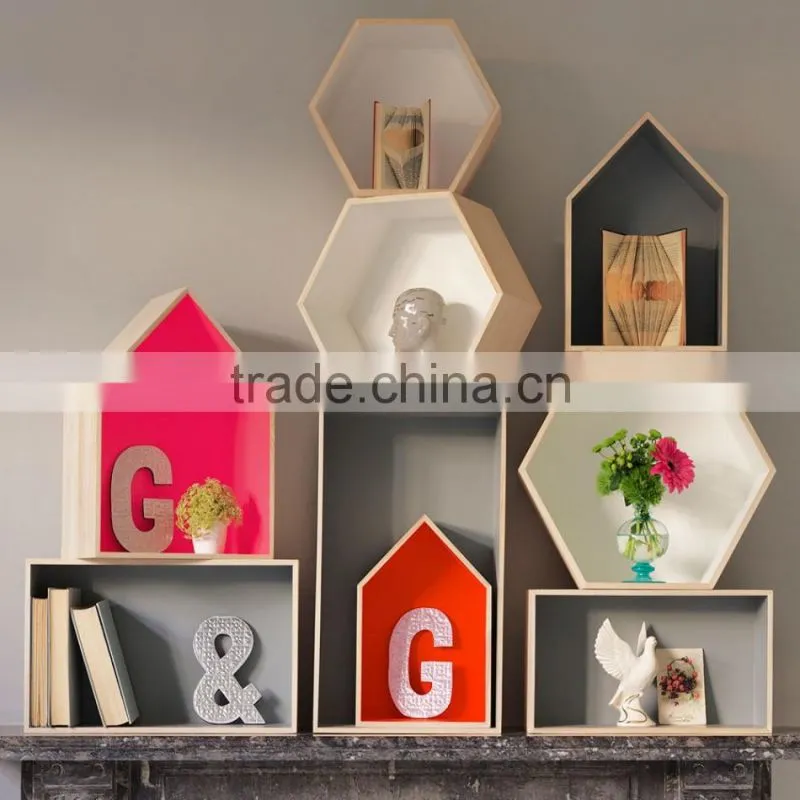 Wooden Storage Tray Natural Wood House Shape Storage Boxes Laminate Table Tidy Tray