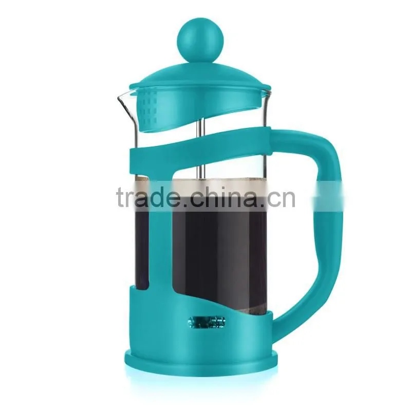 French Press Coffee Tea pot & Glass Espresso Maker, Black 34oz Glass Teapot