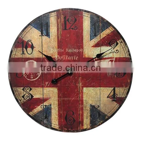 Cheapest!Small Vintage Decorative MDF Wall Clock Wooden Wall Clock