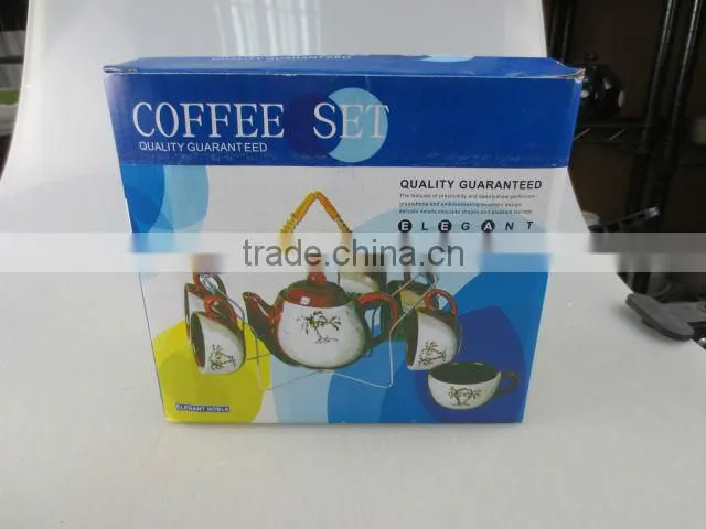 color-glazed coffee set