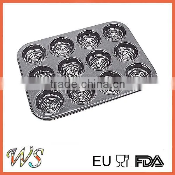 12 Cups Carbon Steel Flower Shape Cookie Mould