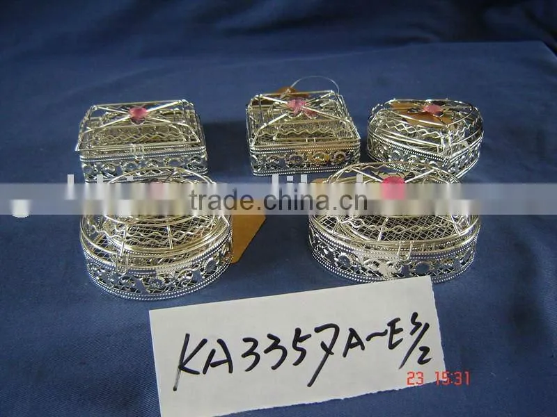 Silver iron metal wire Christmas gift box for the Luxury