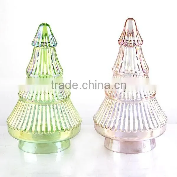 colored decorative blwon glass christmas tree