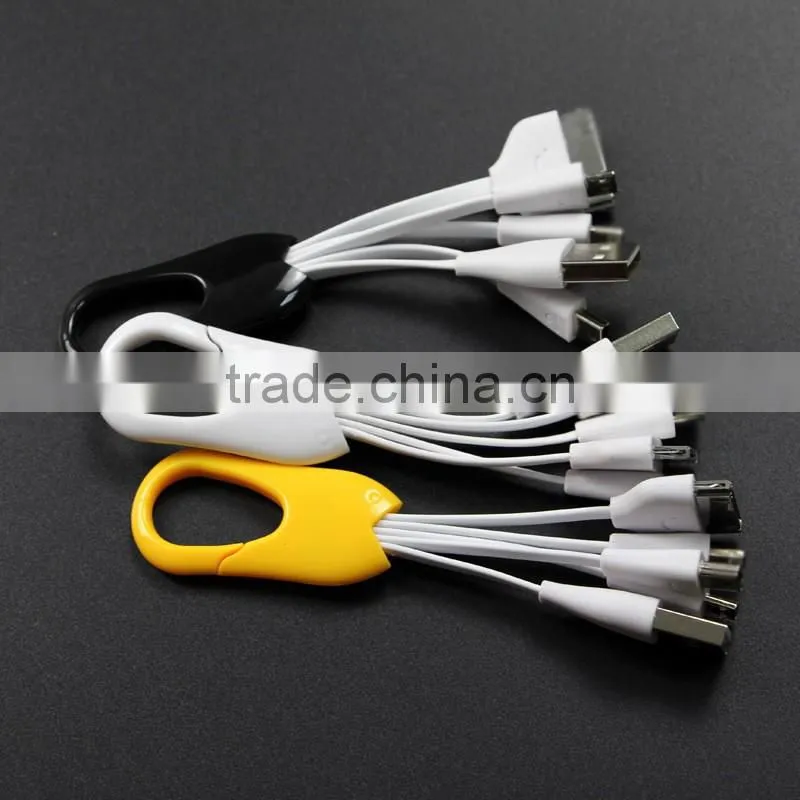 Custom 4 in 1 Multiple Universal USB Charging Cable w/ 8 Pin Lighting / 30 Pin / Micro USB / Mini USB Ports for Iphone 4s 5 5s 6