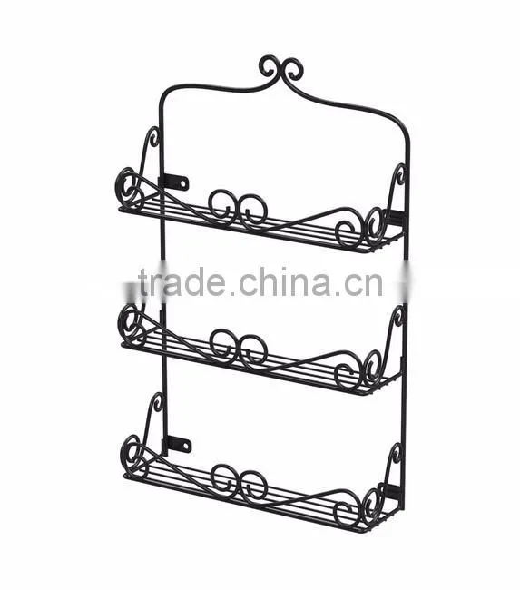 3 Tier Metal Wire Pantry Spice Rack Shelf Organizer