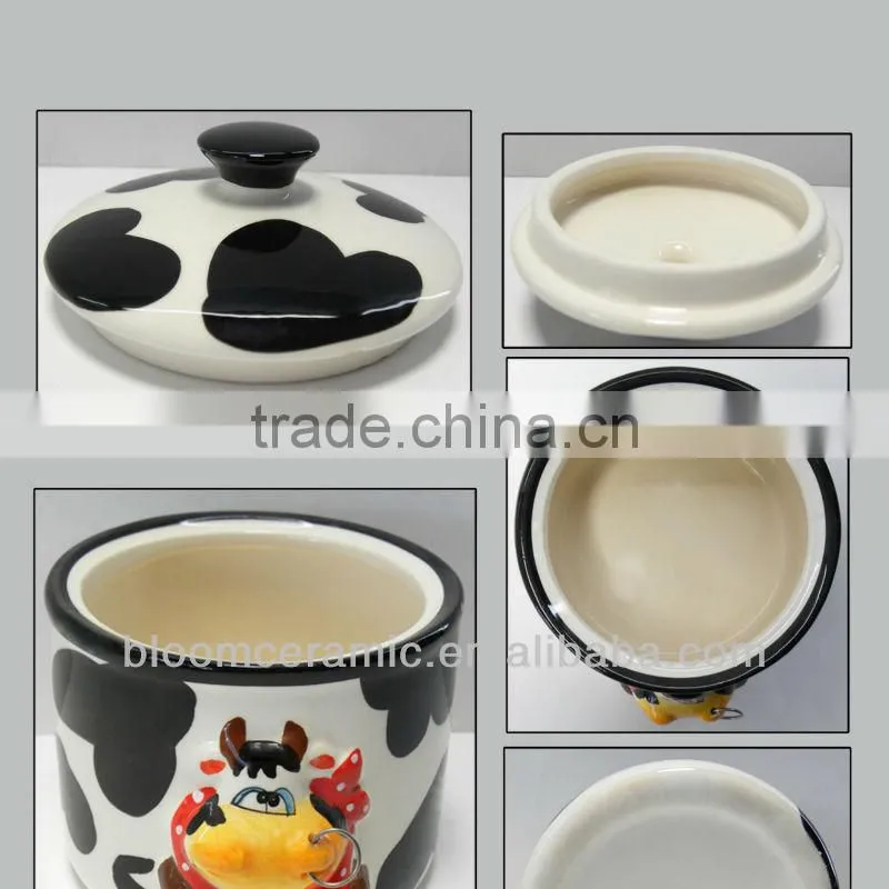 Cow design vinegar jar
