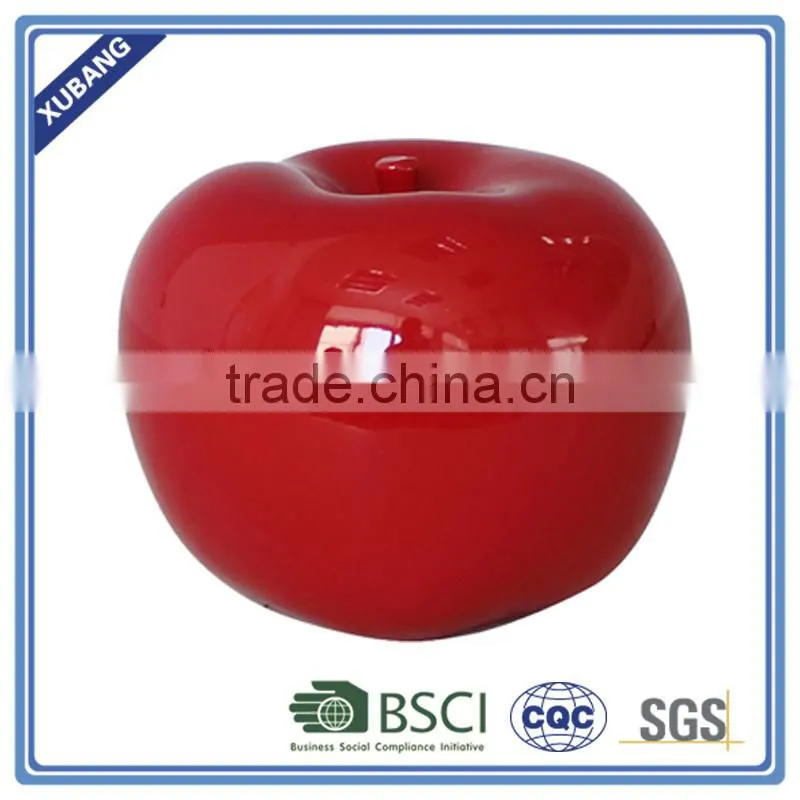 Good quality poly resin little red apple Figurine