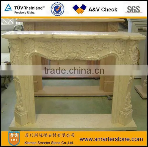 Cheap China Polished White Marble Fireplace Mantel