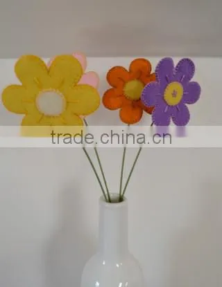 2017 alibaba express wholesale high quality new products hot sale felt handmade flower home decoration made in china