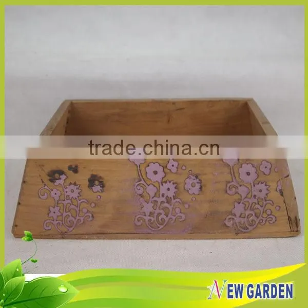 Hand Carved High Quality Promotional Decoration Antique Wooden Vases