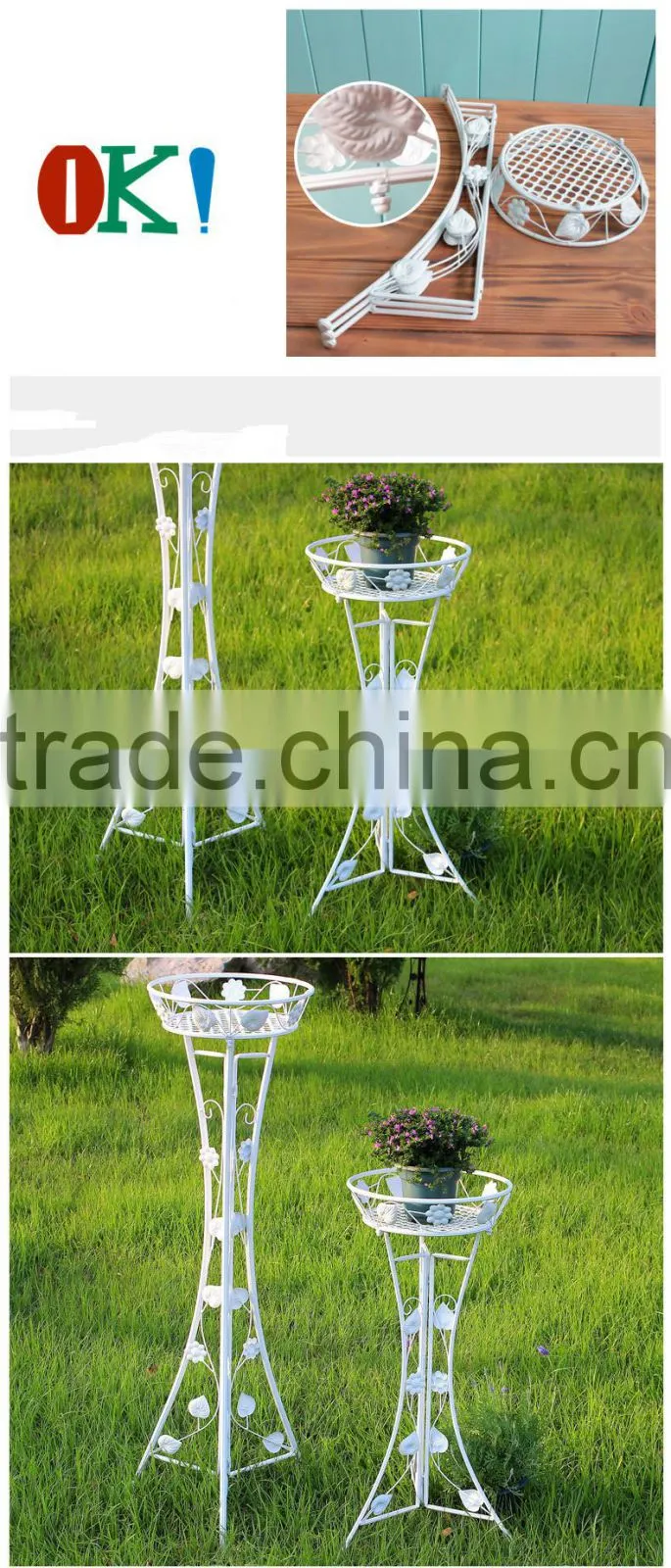 Buy Display Greenhouse Folding Metal Shelt Metal Flower Pot Rack